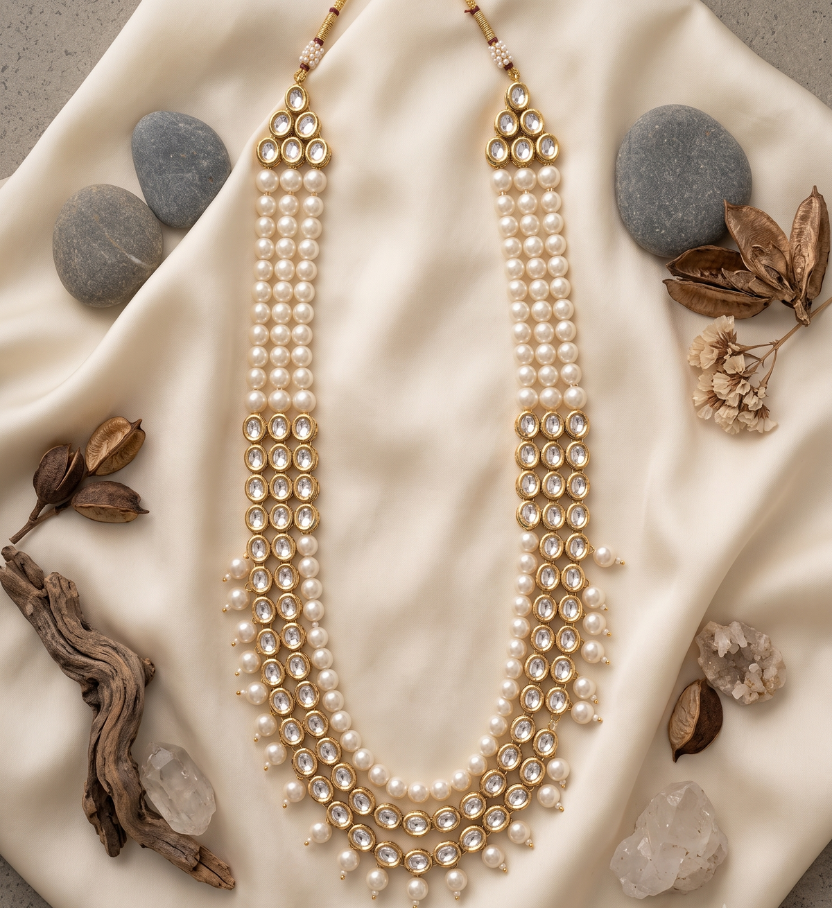 Polki Elegance Groom Mala - Gold