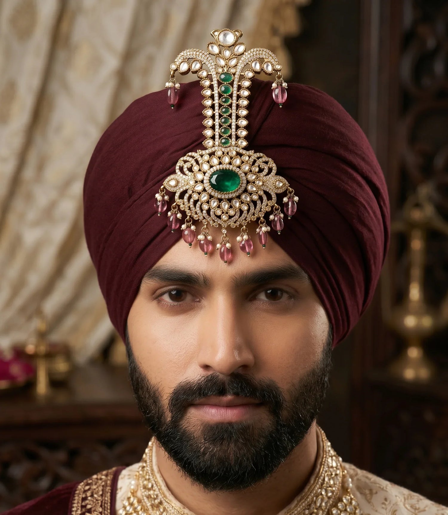Polki Prestige Kalgi - Gold