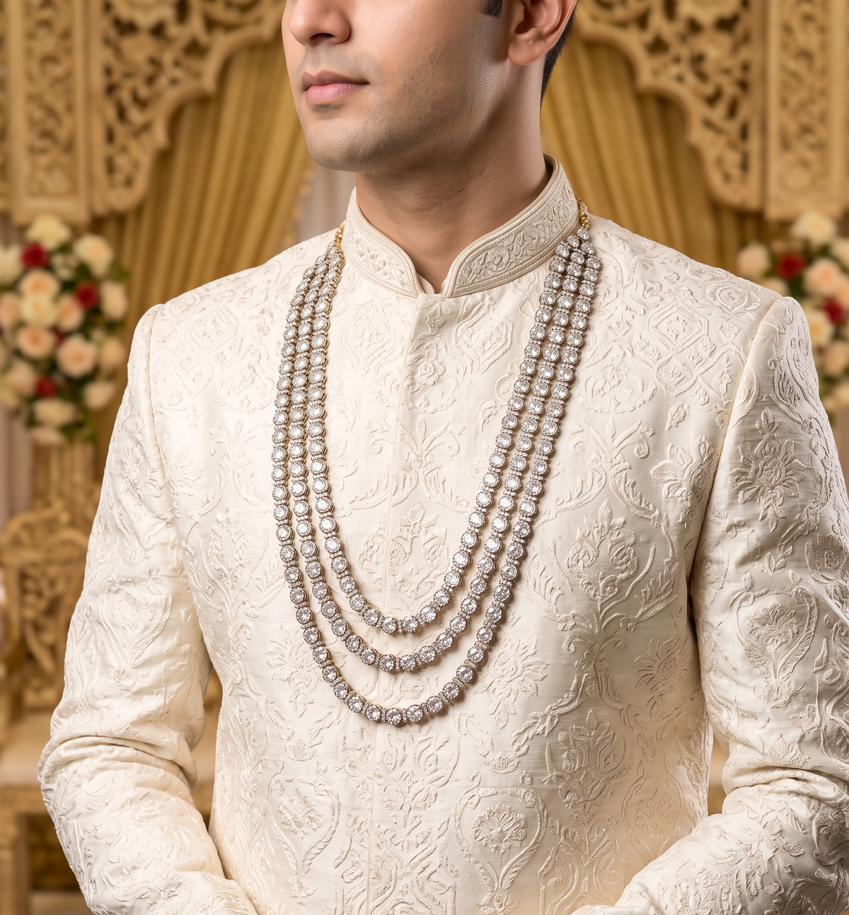 Polki Radiance Groom Mala - Gold