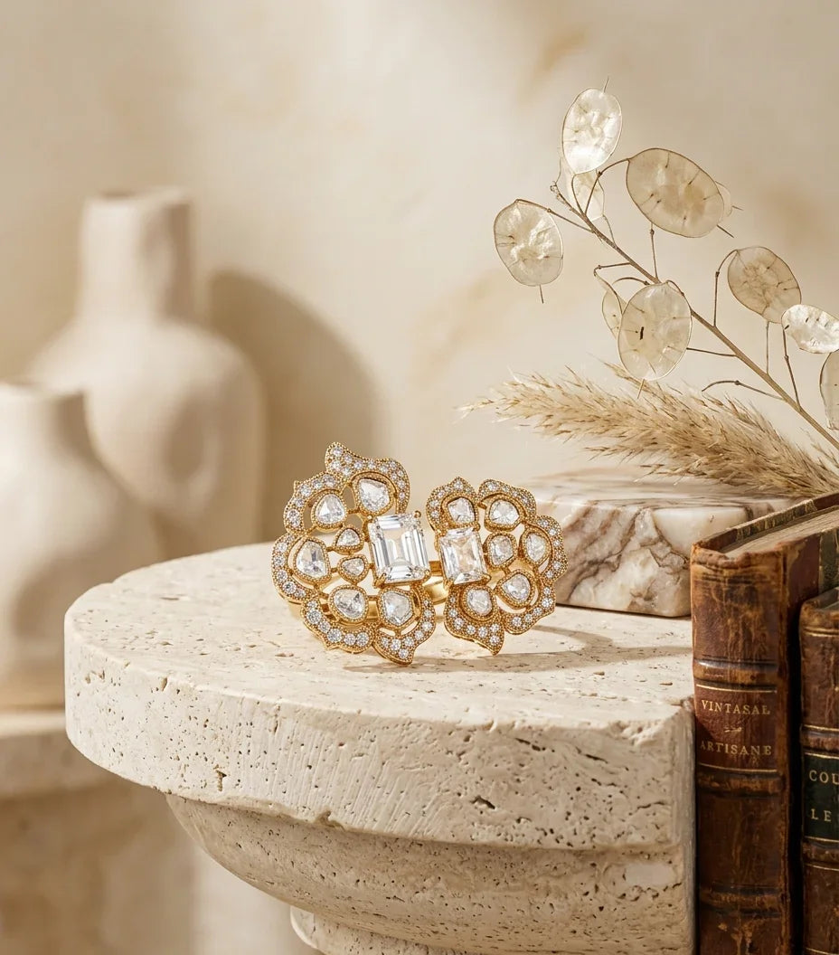 Regal Polki Ring – Gold