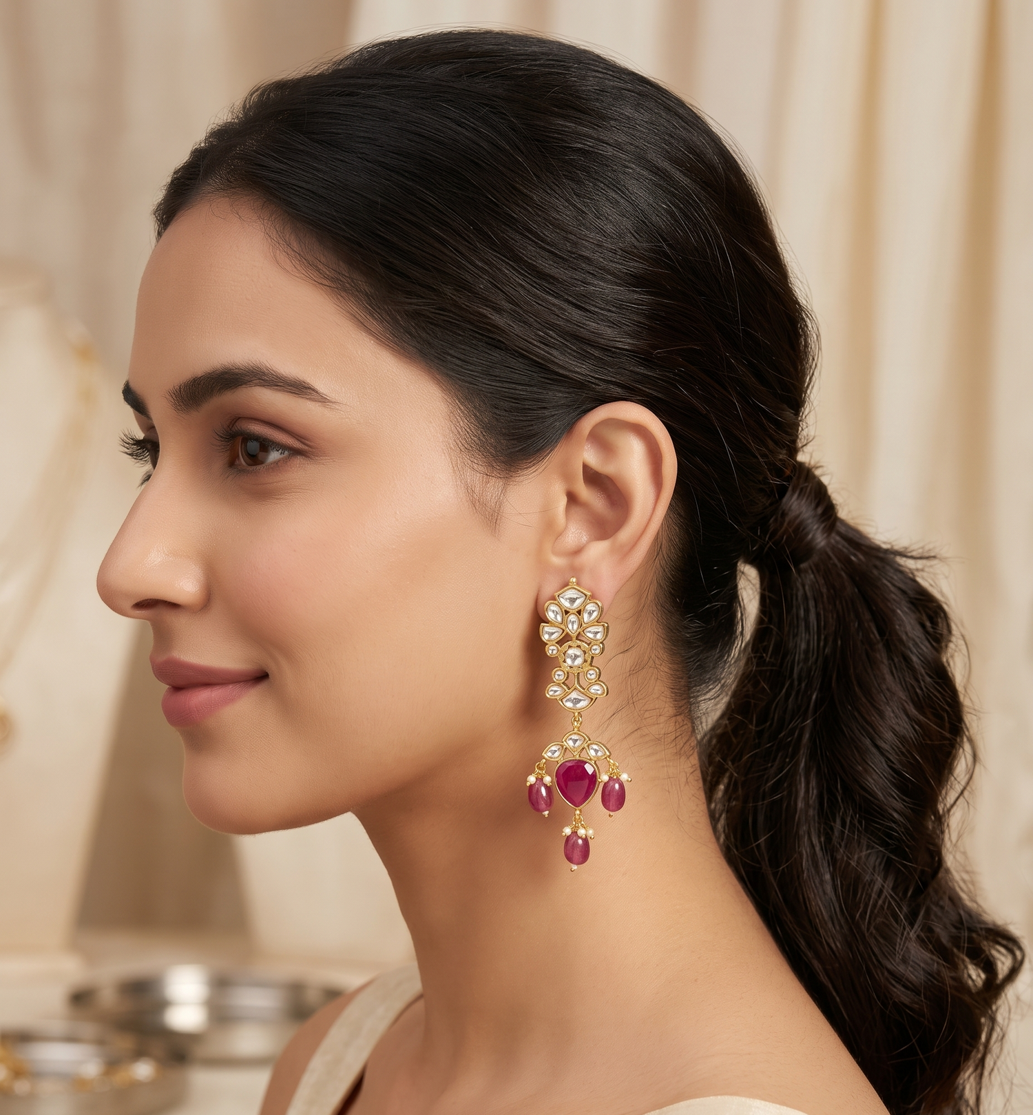 Classic Antique Jartar Dangler Earrings