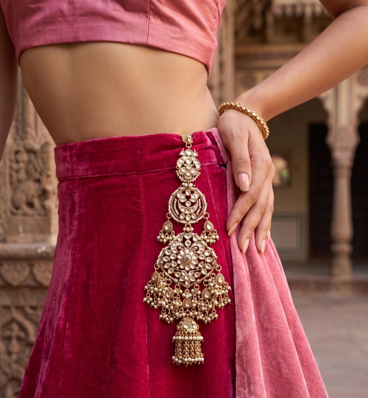 Gold Plated Premium Jadau Juda
