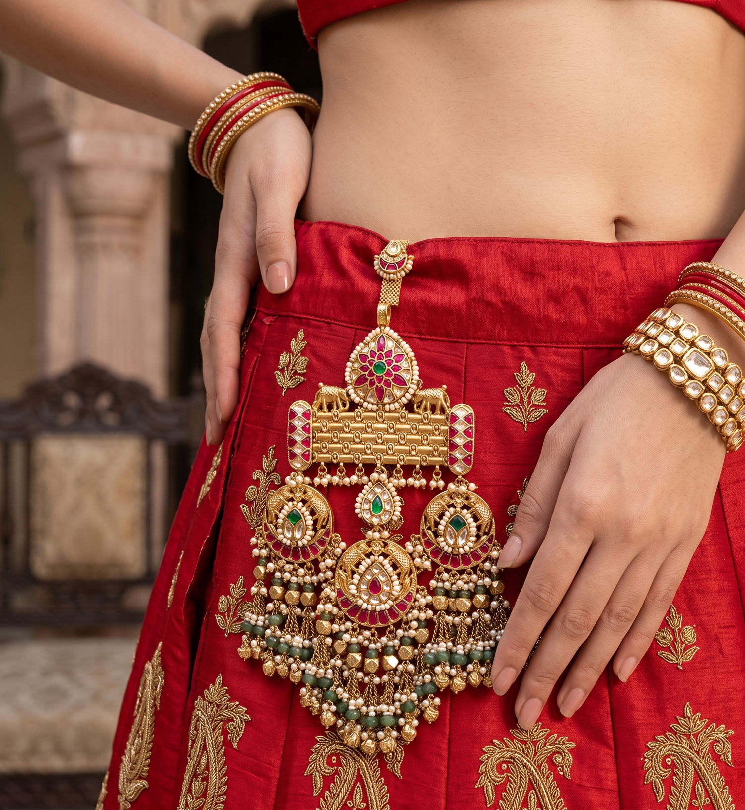 Gold Plated Royal Jadau Juda