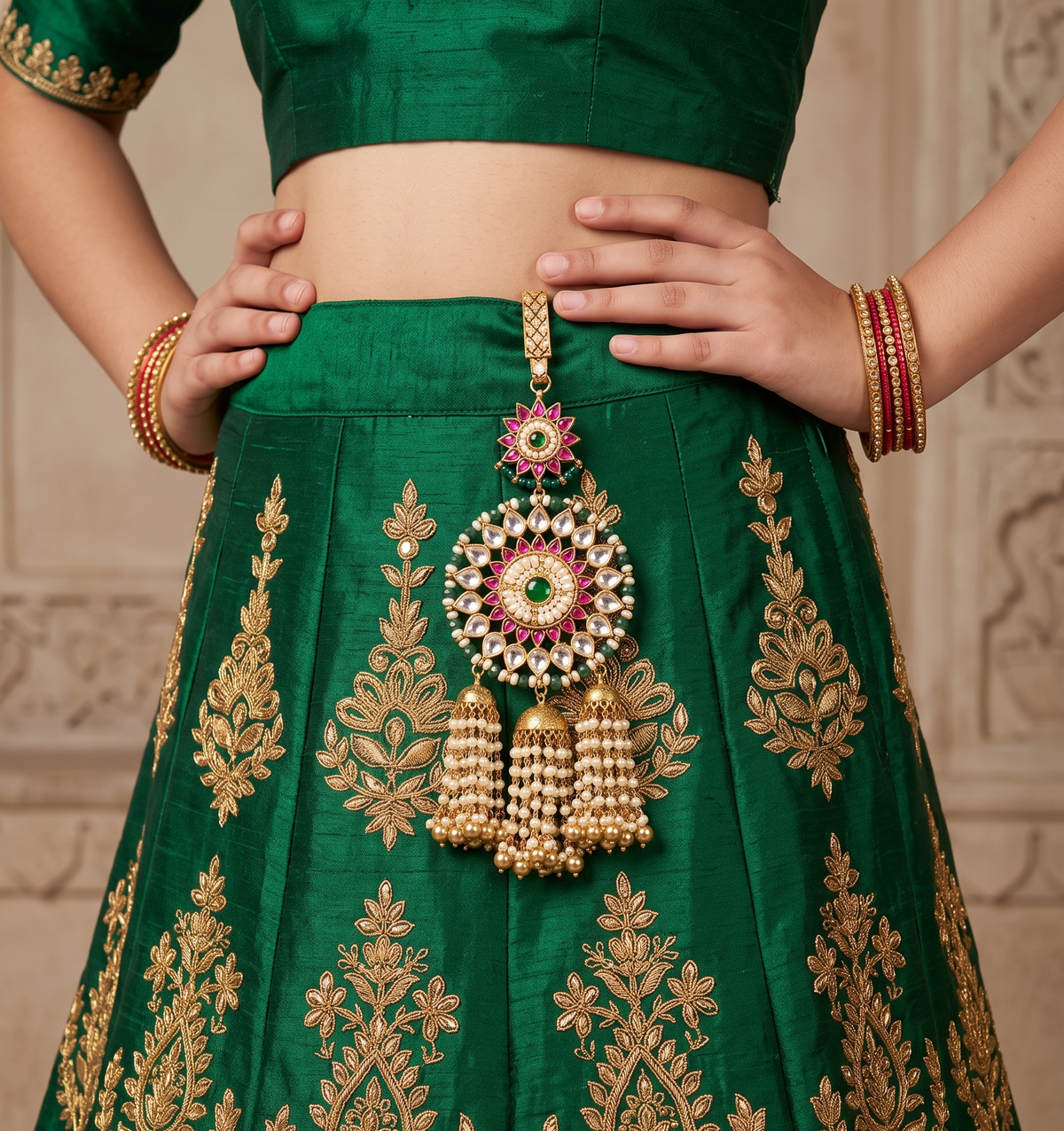 Gold Plated Classic Kundan Juda