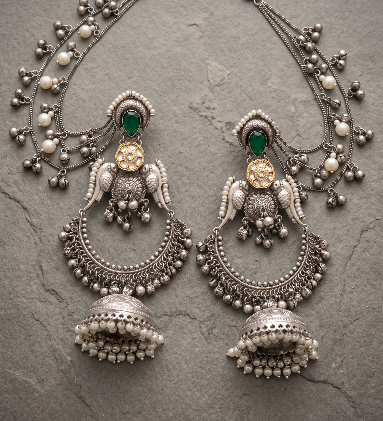 Silver Plated Chain Drop Earrings