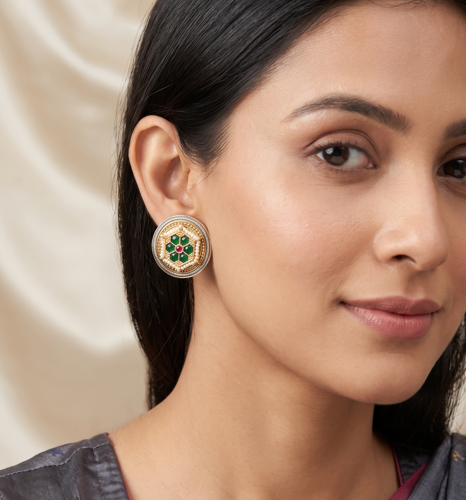 Silver Plated Classic Stud Earrings