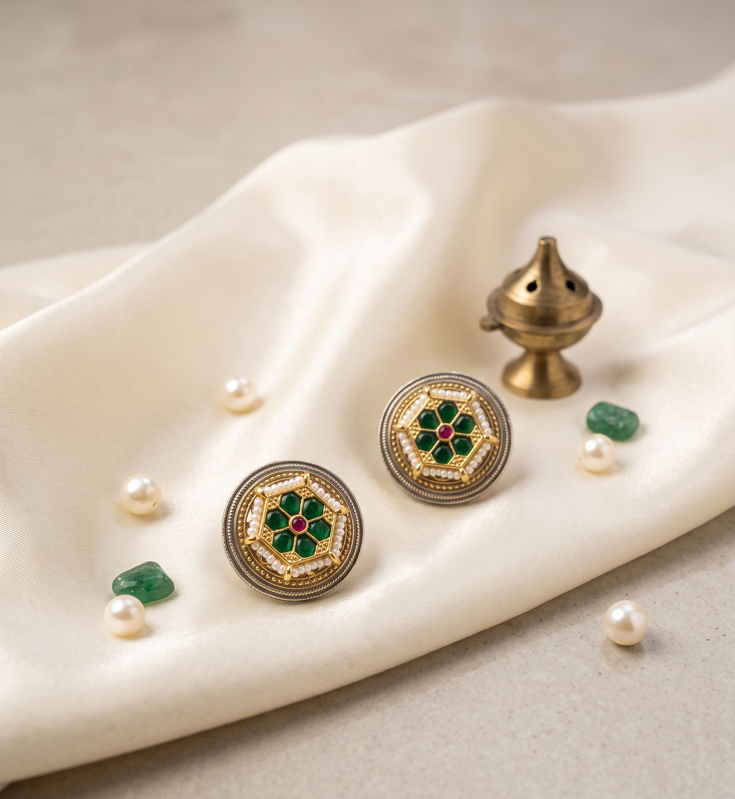 Silver Plated Classic Stud Earrings