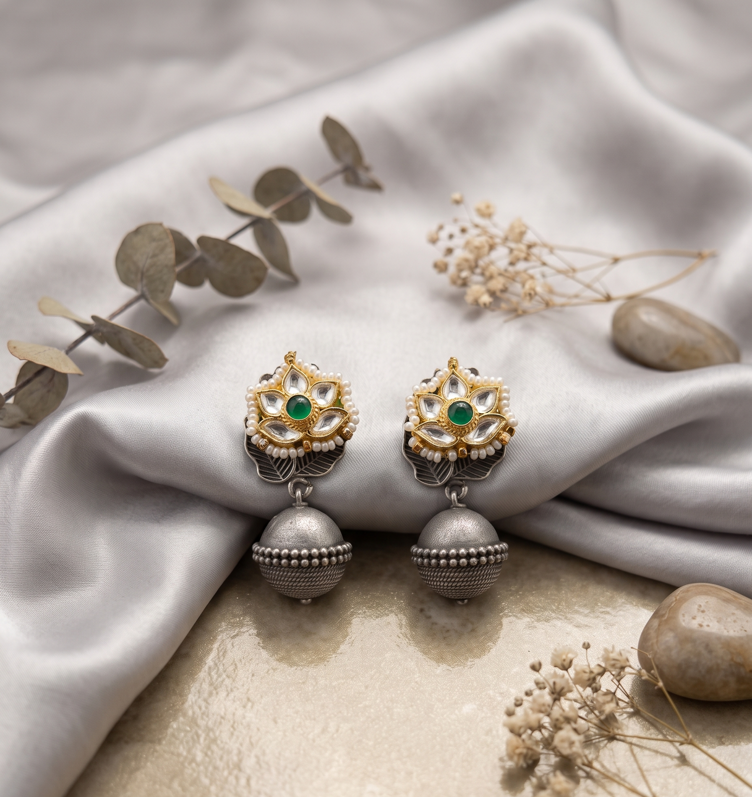 Silver Plated Traditional Dangler Earrings