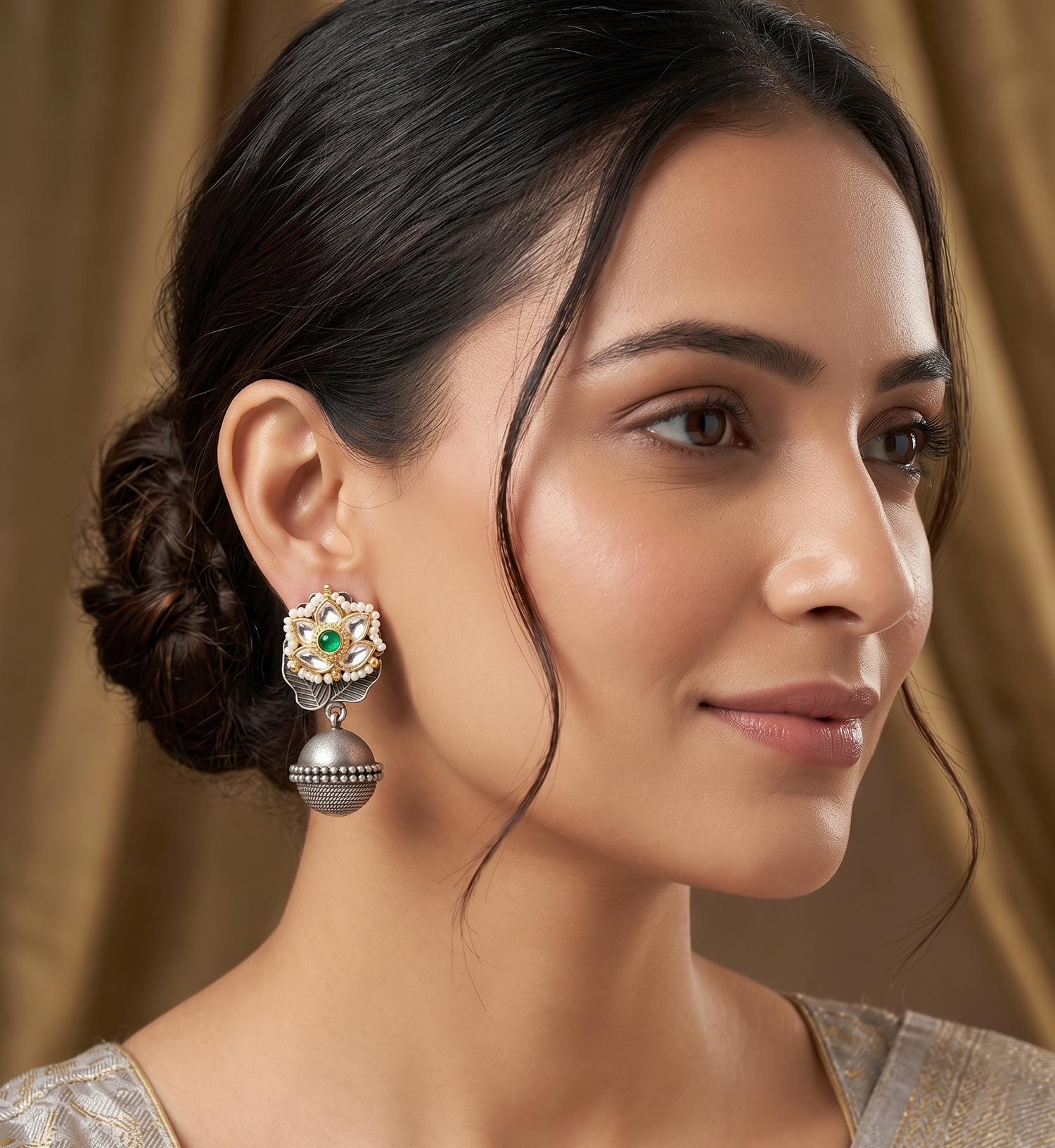 Silver Plated Traditional Dangler Earrings