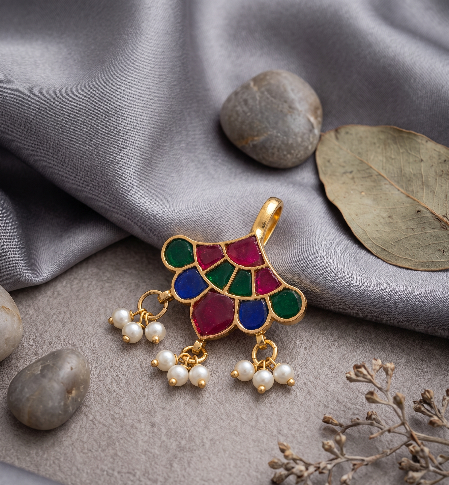 Gold Plated Ethnic Kundan Bugadi