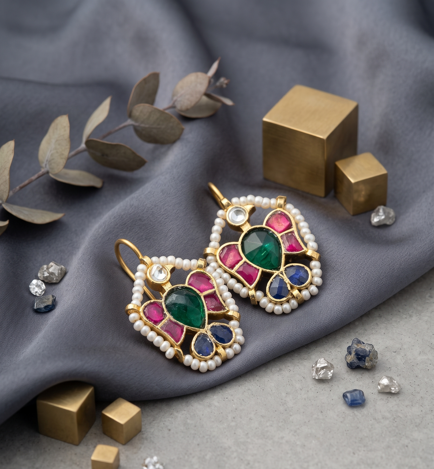 Gold Plated Royal Kundan Bugadi