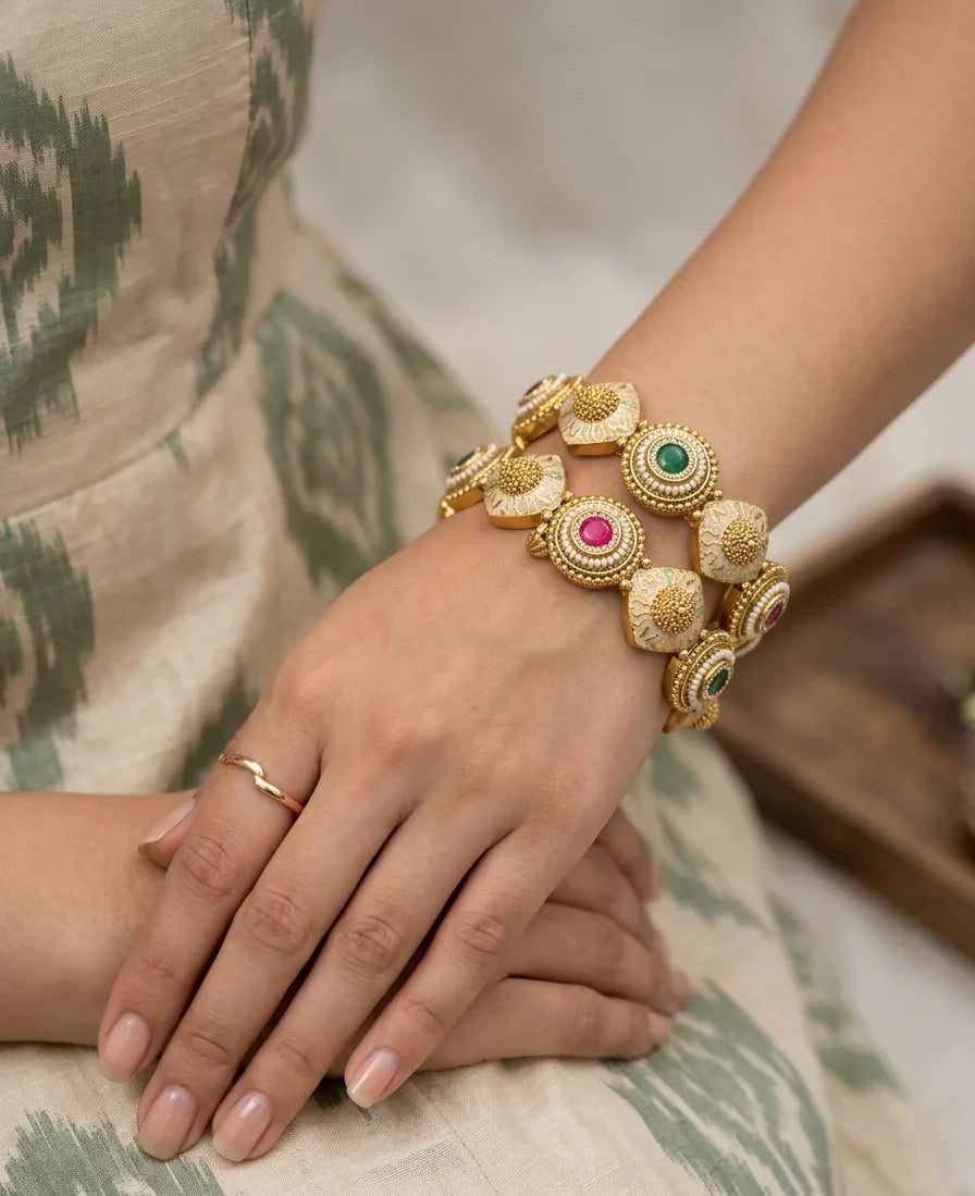 Plain Gold Grace Bangle - Gold