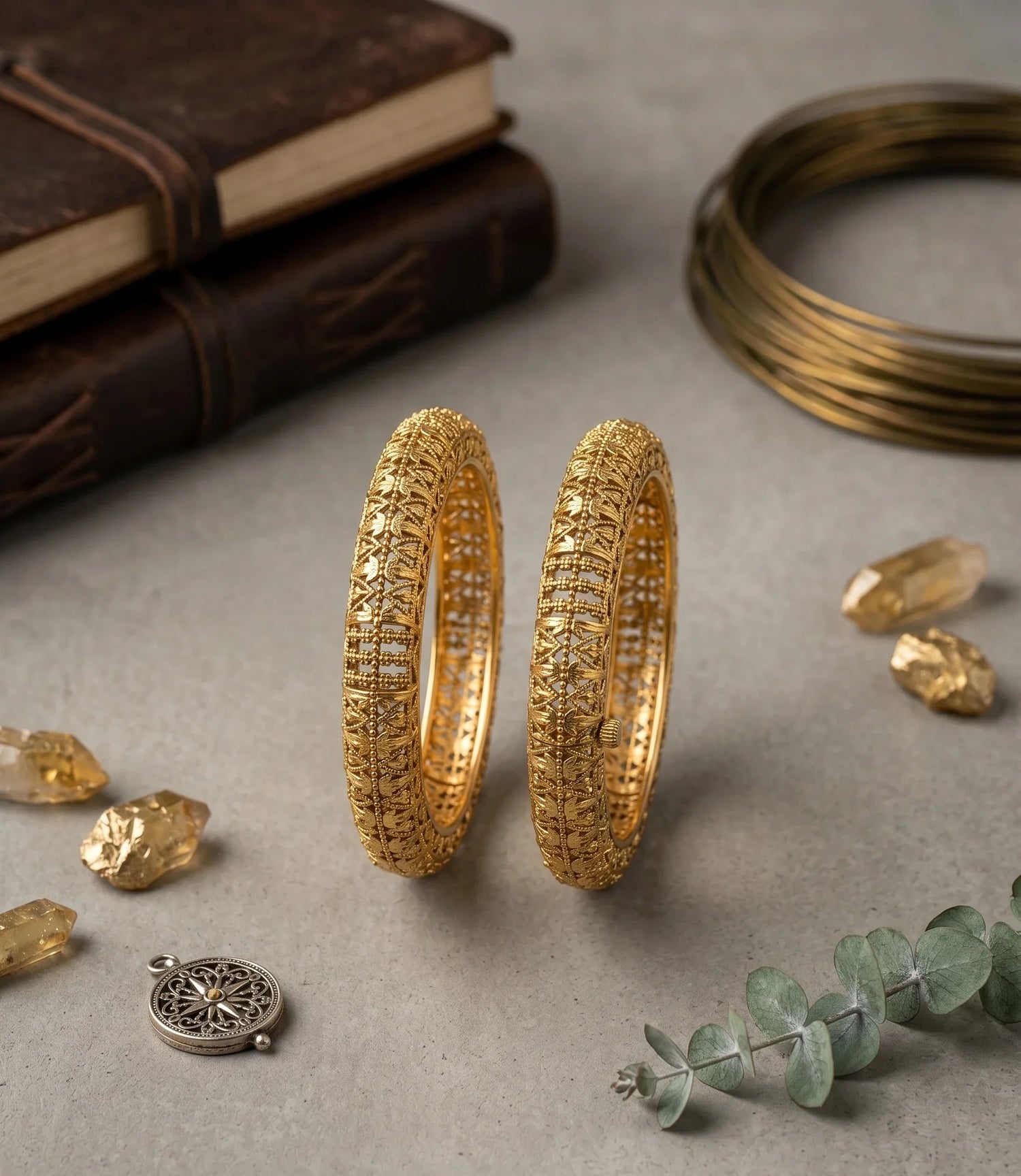 Plain Gold Regal Bangle - Gold