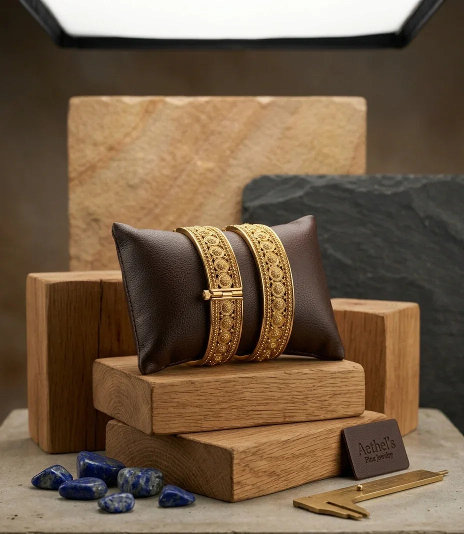 Jadtar Vintage Bangle - Gold
