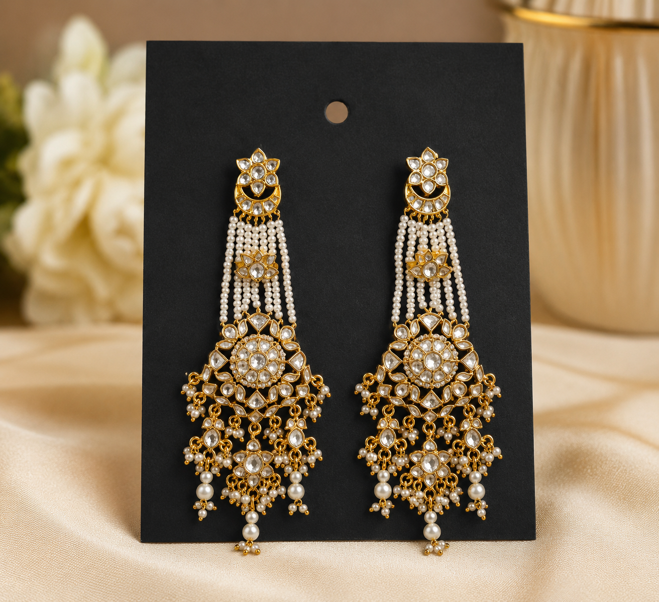 Aarzoo Pearl Statement Earrings