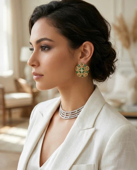 Classic Diamond Studs Earrings – Gold