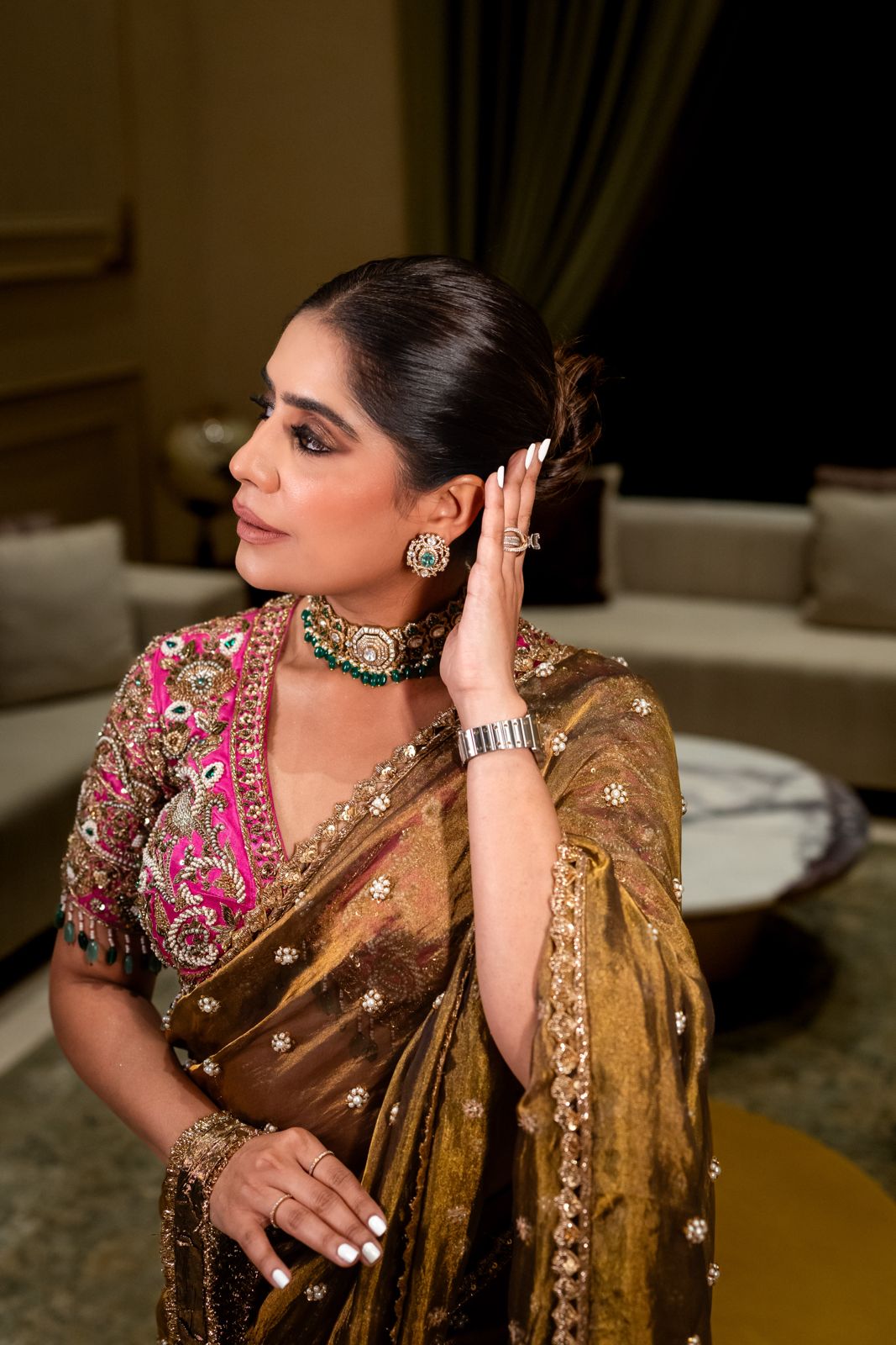 Meher Green Polki Set