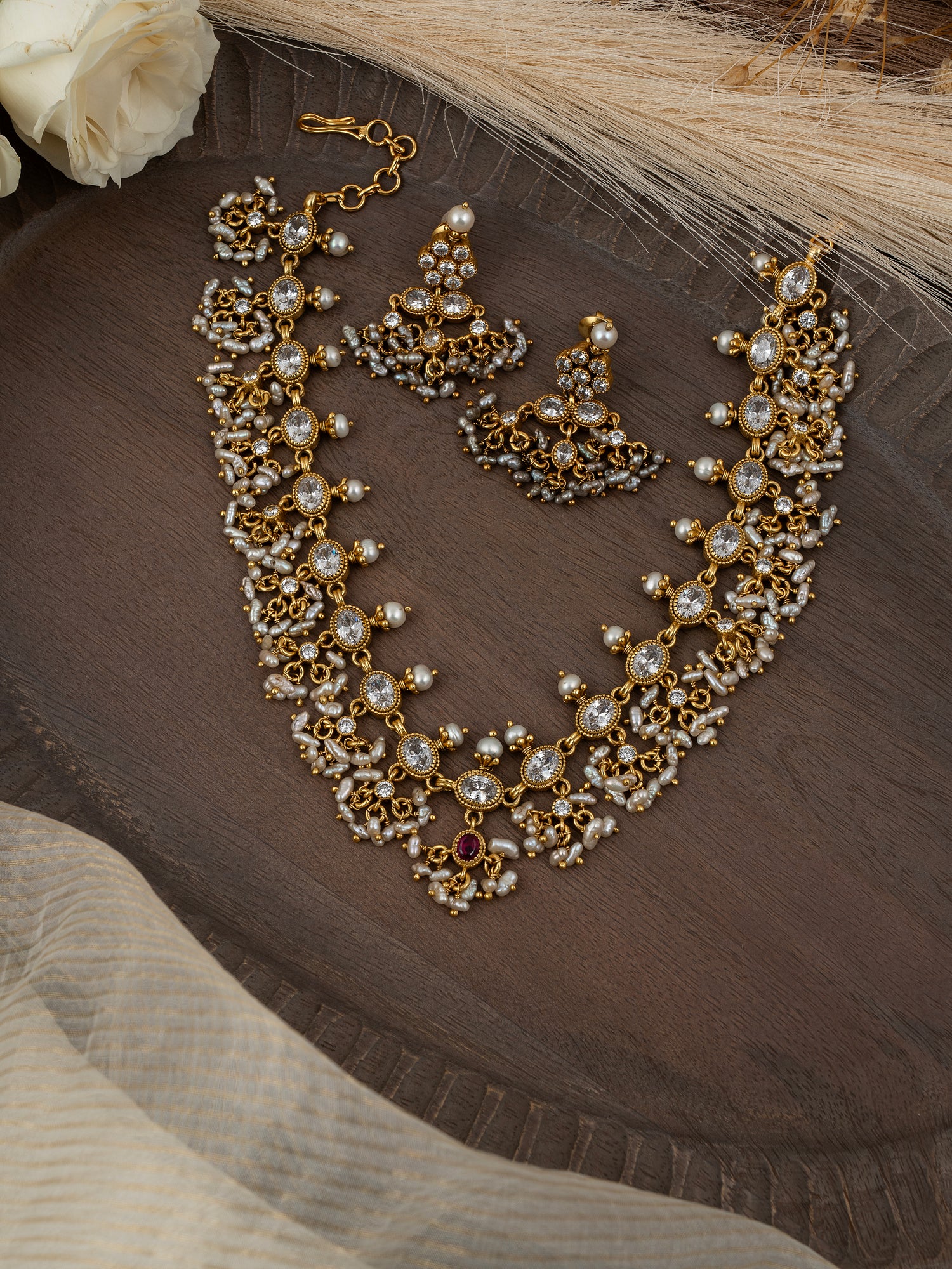 Traditional Gutta Pusalu Necklace Set