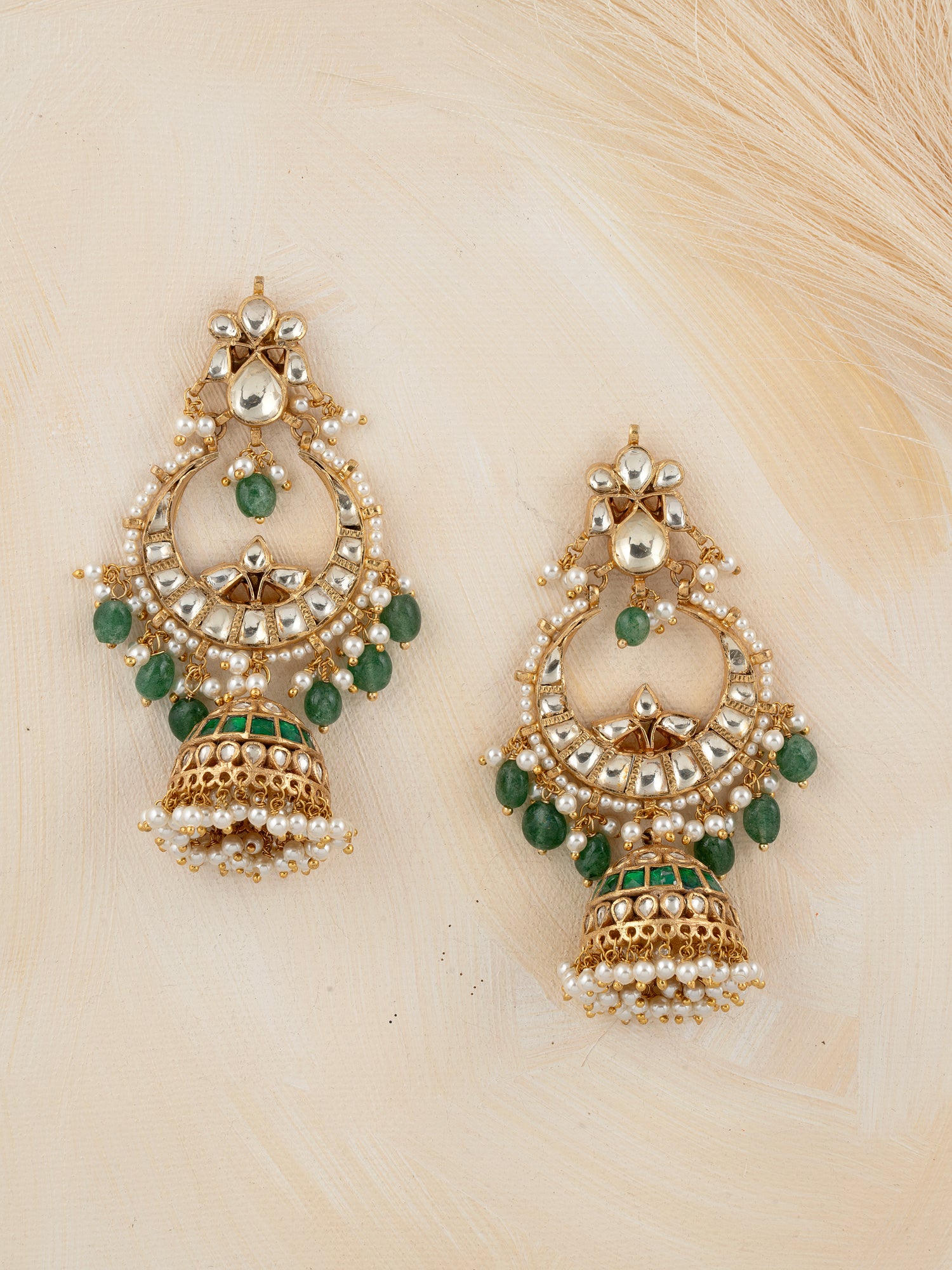 Beautiful Green Tone Jhumkha
