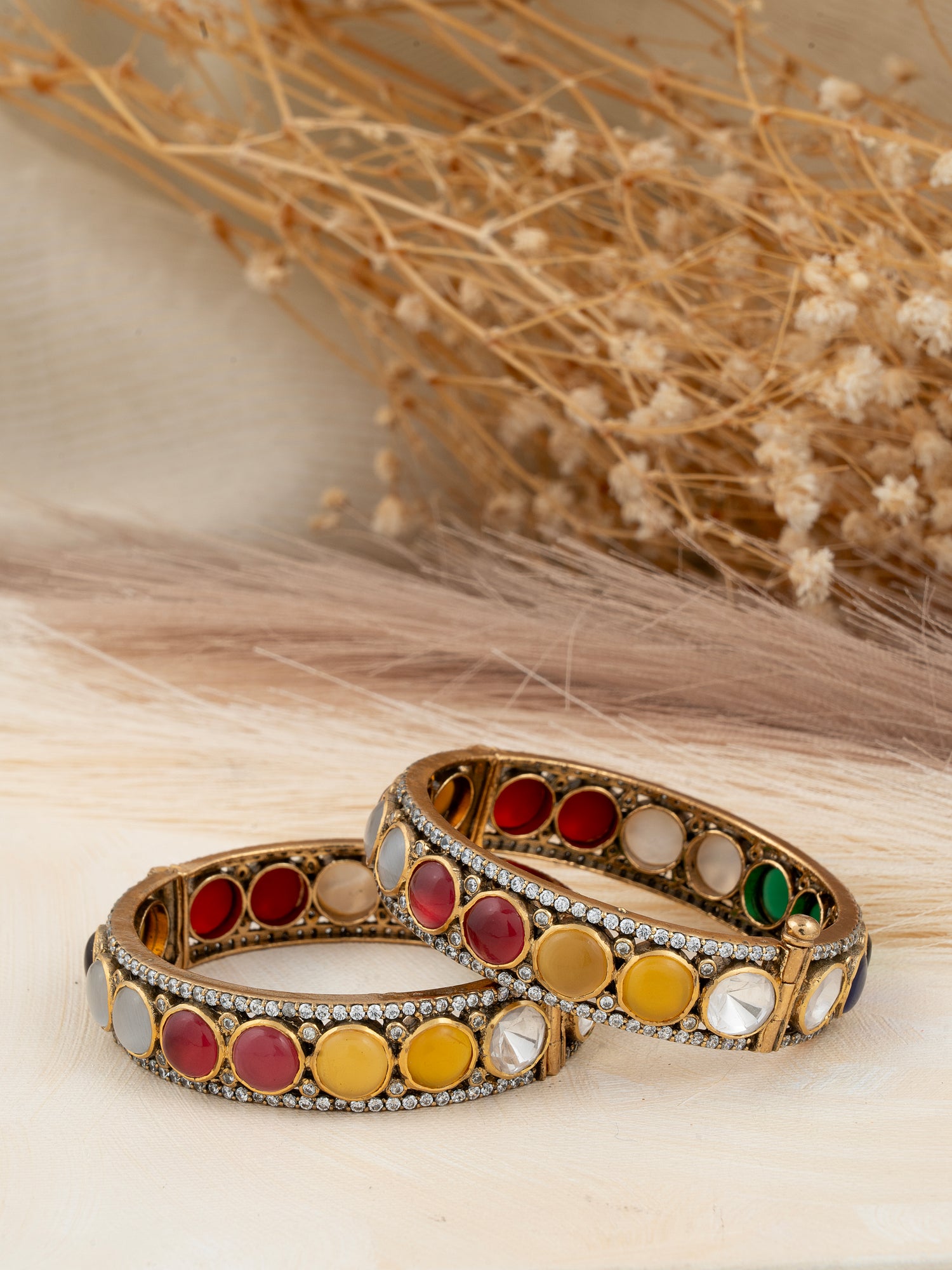 Navgrah Polki Bangles
