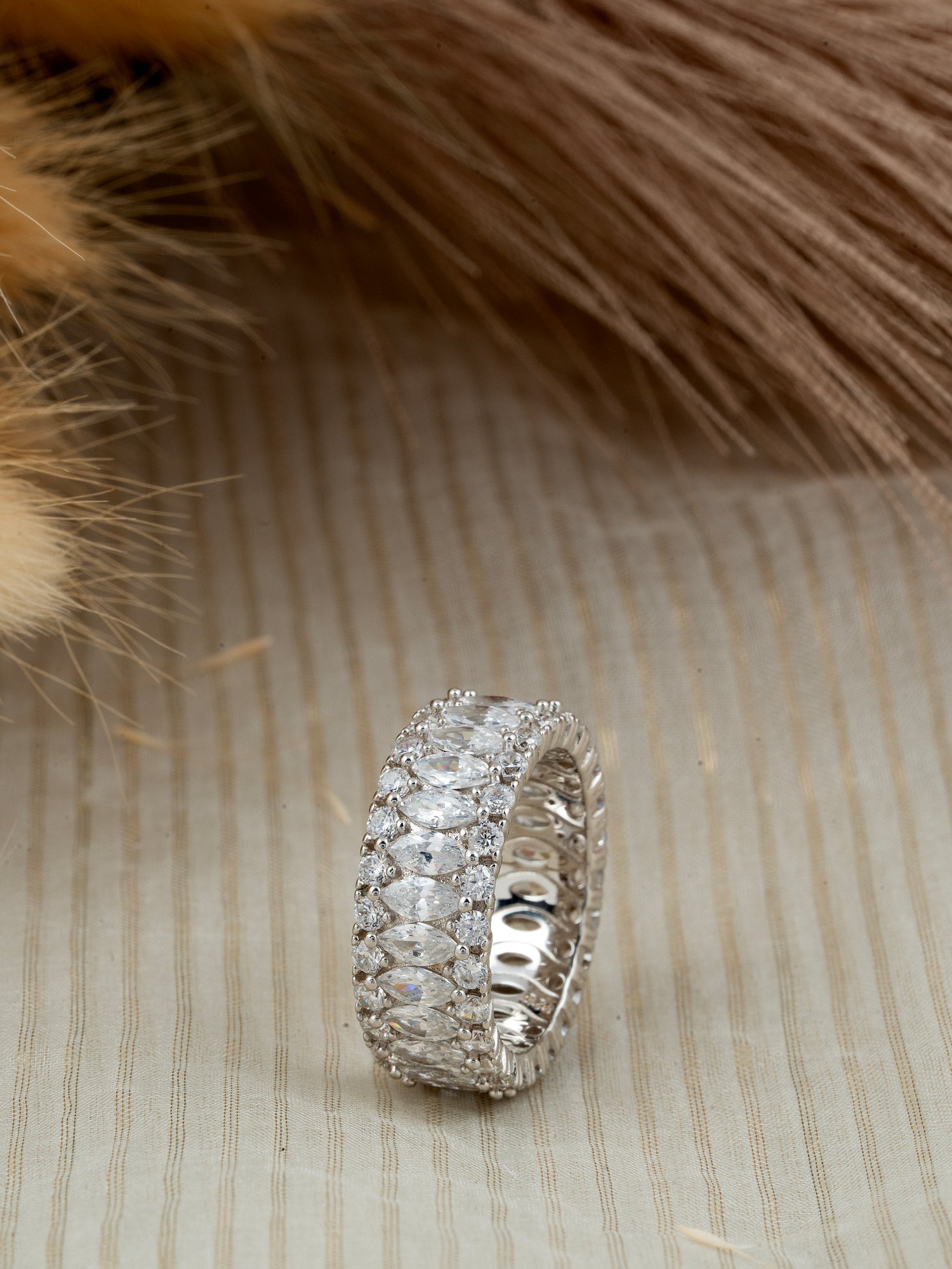 Moissanite Silver Ring