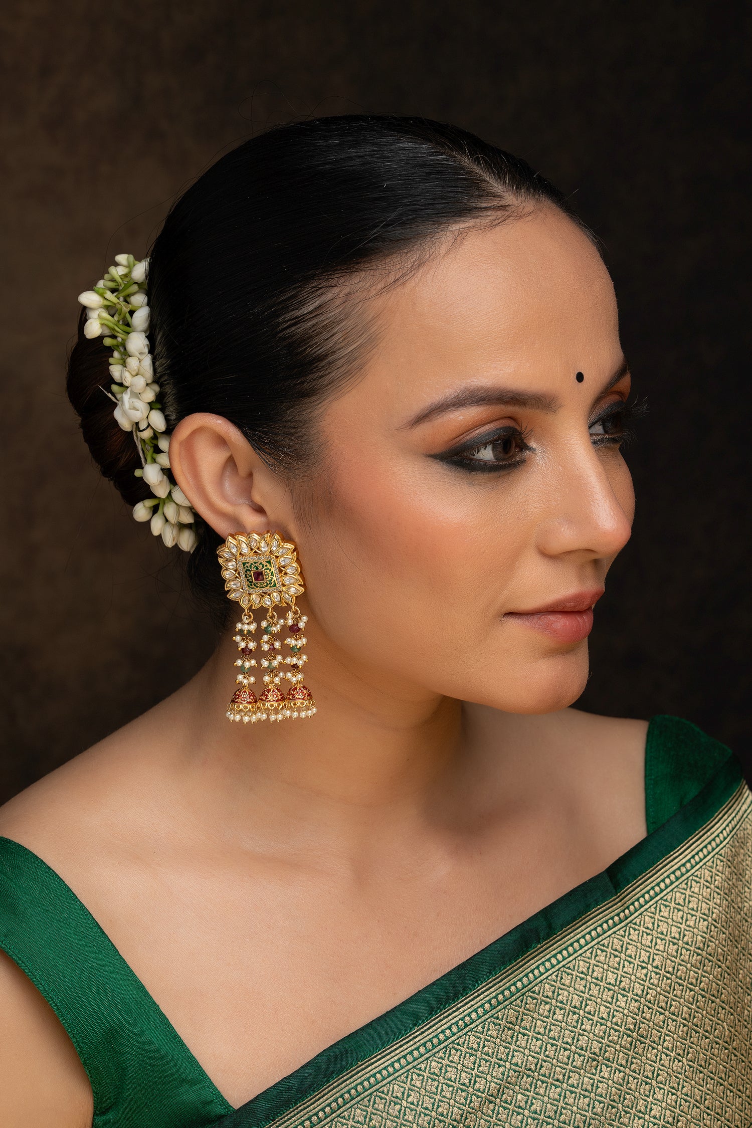 Jadau Jhumka Earrings