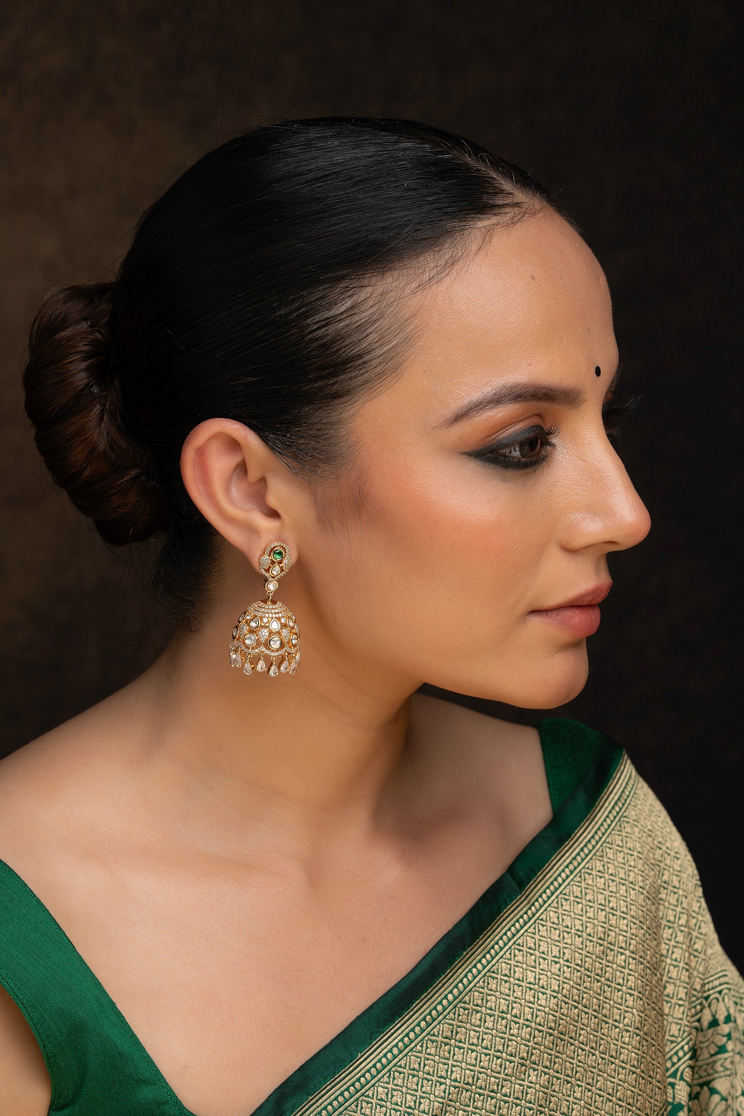 Jadau Jhumka Earrings